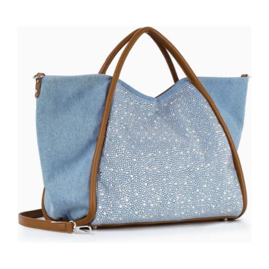 Sparkling Denim Handbag Tote