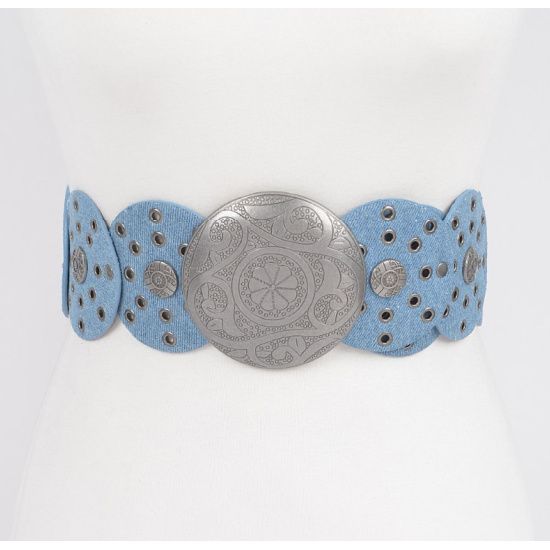 Light Denim Concho Belt