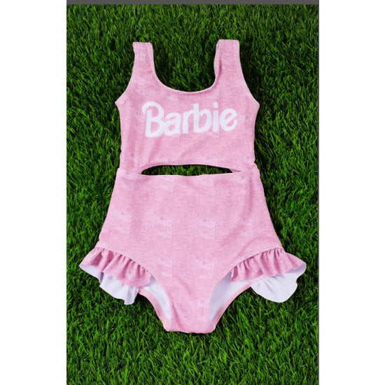 Light Pink Barbie Cutout Swimsuit