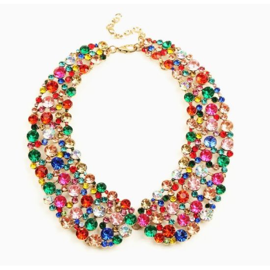 Multi-Color Crystal Statement Collar Necklace