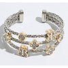 Triple Braided Bangle Butterfly & Clover Deco Bracelet
