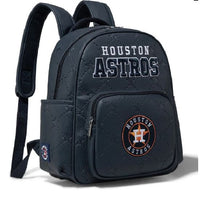 MLB Houston Astros Navy PU Leather Backpack