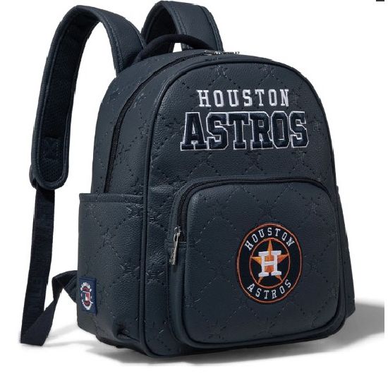 MLB Houston Astros Navy PU Leather Backpack
