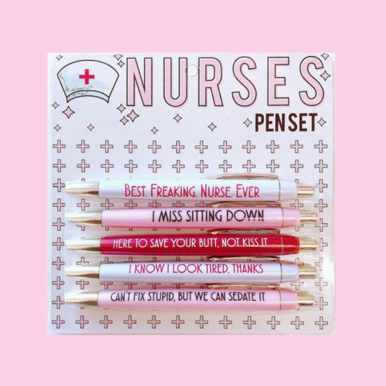 Funny Nurse Pen Set – 5-Pack