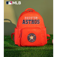 Houston Astros Orange MLB PU Leather Backpack | Official Licensed Astros Bag