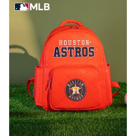 Houston Astros Orange MLB PU Leather Backpack | Official Licensed Astros Bag