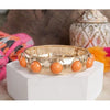 Eternity Statement Bangle – Gold Tone with Faux Cabochons