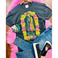 Lady of Guadalupe Floral Graphic Tee (Small Only)