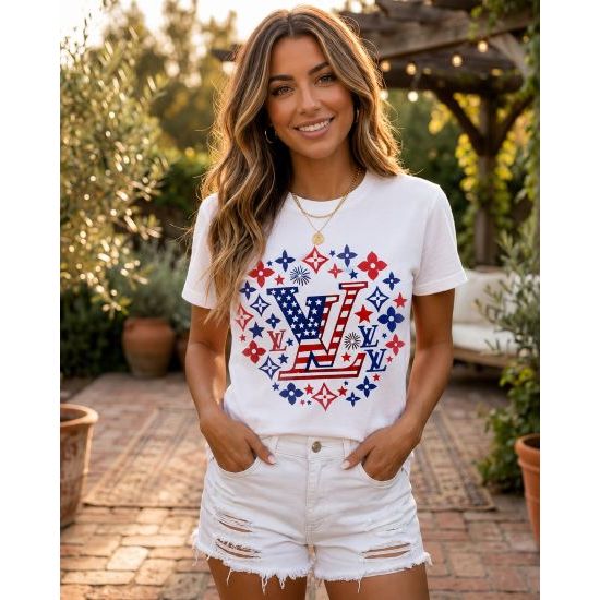 USA Patriotic Flag Graphic Tee – 100% Cotton