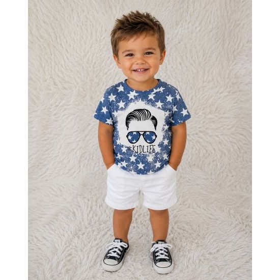 Patriotic #KidLife Star Tee – 12 Months