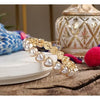 Pearl Hearts Stretchy Bangle – Gold and Pearls