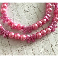 Pink Beaded 2-in-1 USB-C Phone Charging Cable with Lightning Adapter – 40” Fashion Tech Accessory