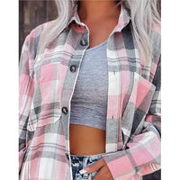 Pink Plaid Oversized Shacket