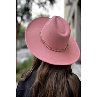 Pink Felt Panama Hat