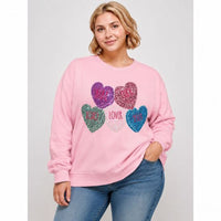 Sequin Conversation Hearts Sweatshirt