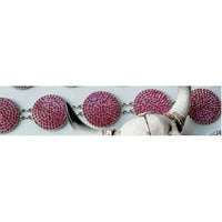 Pink Rhinestone Concho Chain Belt