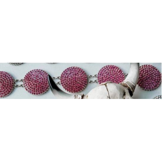 Pink Rhinestone Concho Chain Belt