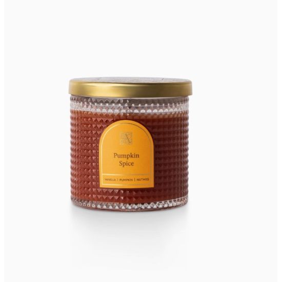 Pumpkin Spice Textured Glass Candle – 6 oz