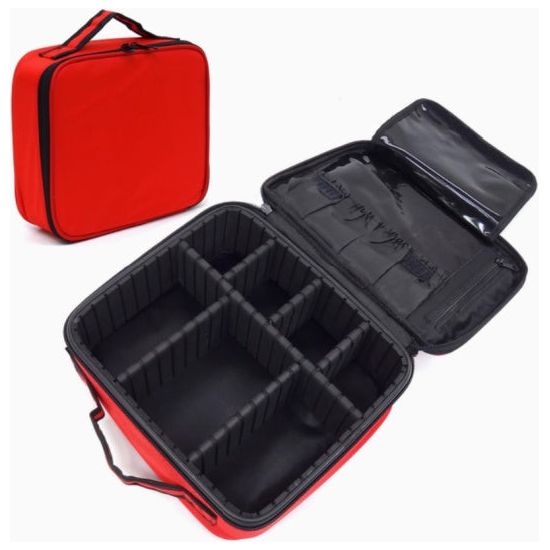 Red Cosmetic Makeup Travel Case