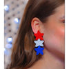 American Falling Star Seed Bead Earrings