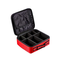 Red Travel Makeup Organizer Case