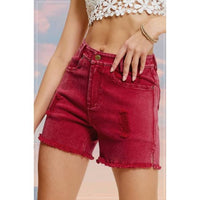 Cherry Bomb Mineral Wash Denim Shorts
