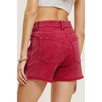 Cherry Bomb Mineral Wash Denim Shorts