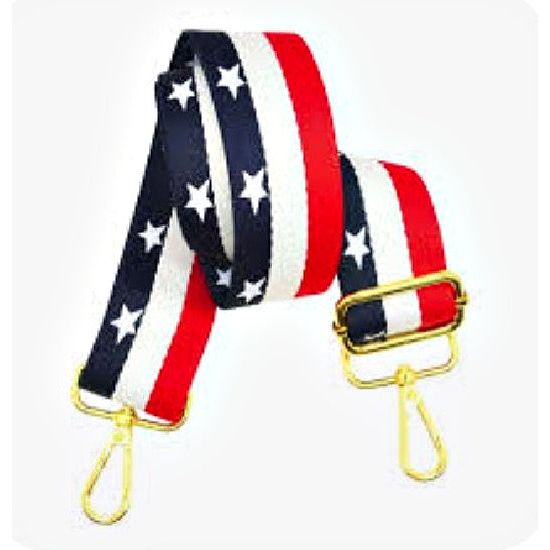 Patriotic Flag Purse Handbag Strap - Rhinestone Gal