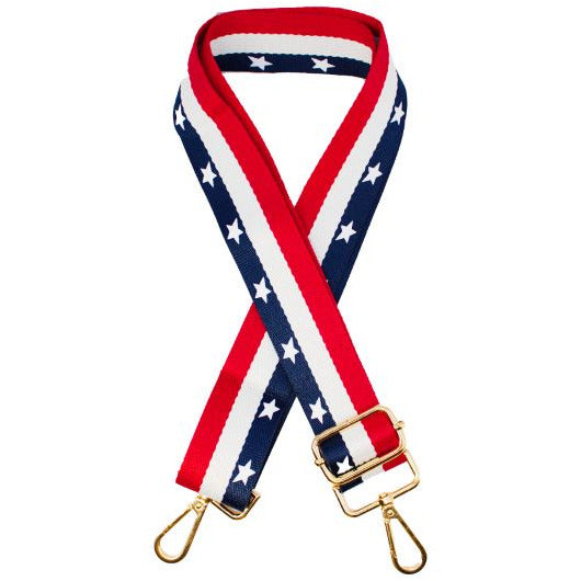 Patriotic Flag Purse Handbag Strap - Rhinestone Gal