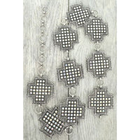 Western Rhinestone Cross Concho Chain Belt