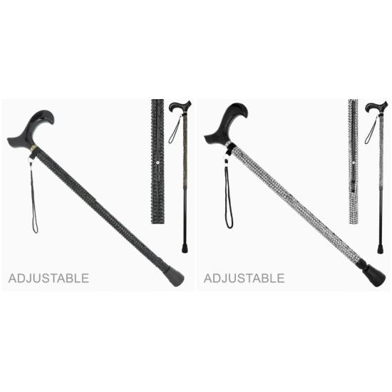 Bling Rhinestone Adjustable Walking Cane