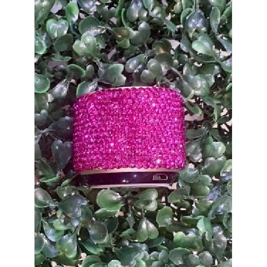 Fuchsia Rhinestone Mini Bluetooth Speaker