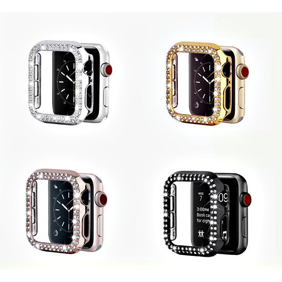 Rhinestone apple best sale watch face