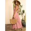 Rose Lace Flutter Sleeve Jumpsuit