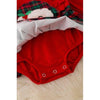 Santa Baby Plaid Ruffle Onesie