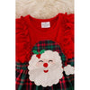 Santa Baby Plaid Ruffle Onesie