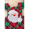 Santa Plaid Ruffle Santa Applique Jumper