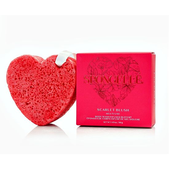 Spongellé Scarlet Blush Heart Body Buffer