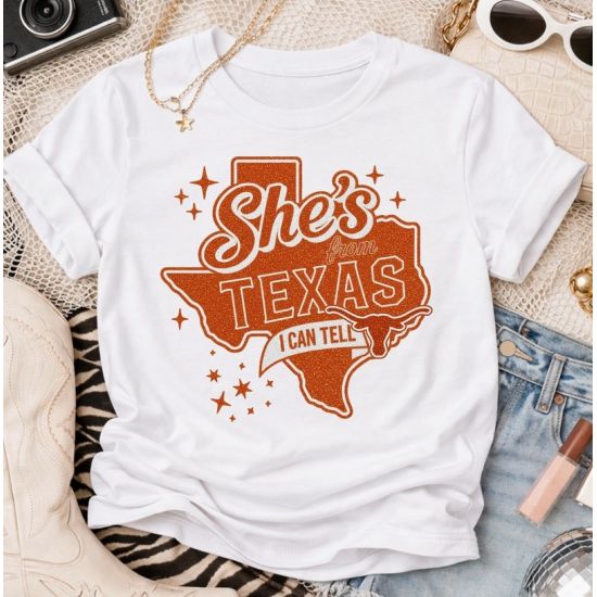 She’s From Texas Longhorn Graphic Tee