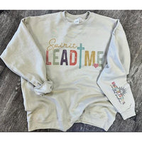 Spirit Lead Me Sweatshirt – Faith Graphic Pullover with Sleeve Quote