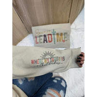 Spirit Lead Me Sweatshirt – Faith Graphic Pullover with Sleeve Quote