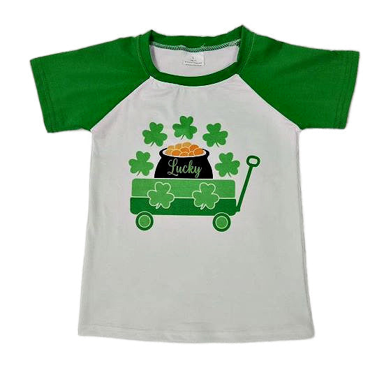 Kid's Unisex St. Patrick's Lucky Tee - Rhinestone Gal