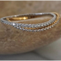 Stretchy Waterproof Rhinestone Silver Tennis Bracelet