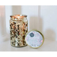 Sweet Grace Collection #022 Gold Patterned Glass Candle – 4.44 oz Soy Blend