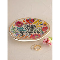 Thank God for Girlfriends Trinket Dish – Natural Life