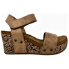 Very G Nude Tooled Wedges