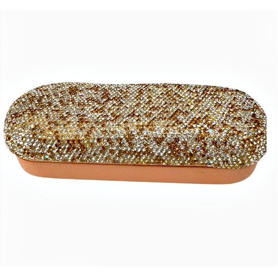 Topaz Rhinestone Eyeglass Case