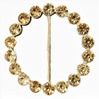 Gold Topaz Rhinestone Tee Shirt Tie