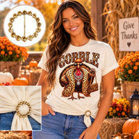 Gold Topaz Rhinestone Tee Shirt Tie