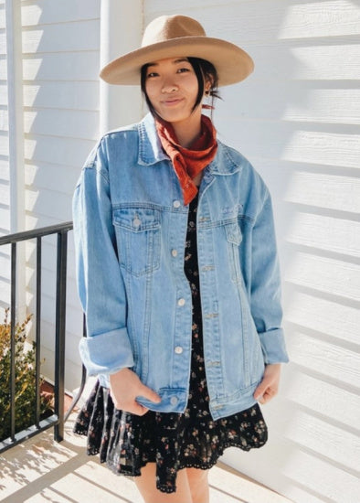 What a Friend in Jesus Oversized Denim Jacket